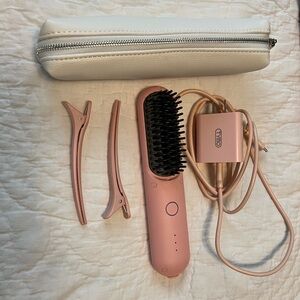 TYMO Pink Straightener Brush with Accessories